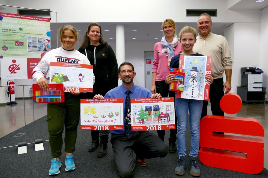 Zwölfjährige gestaltet Weihnachtskarte der Sparkasse Südholstein – Gewinner des großen Malwettbewerbs gekürt