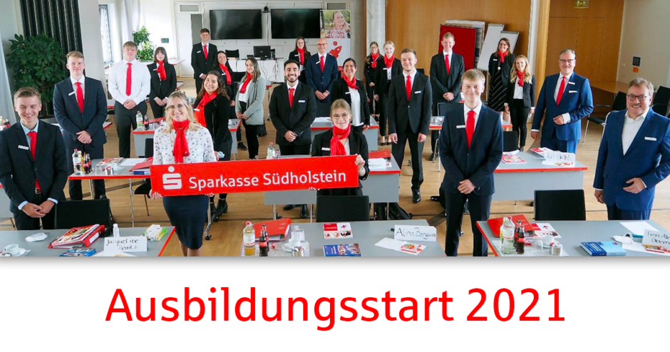 Sparkasse Südholstein begrüßt 19 neue Auszubildende – Bewerbungsphase für 2022 läuft bereits