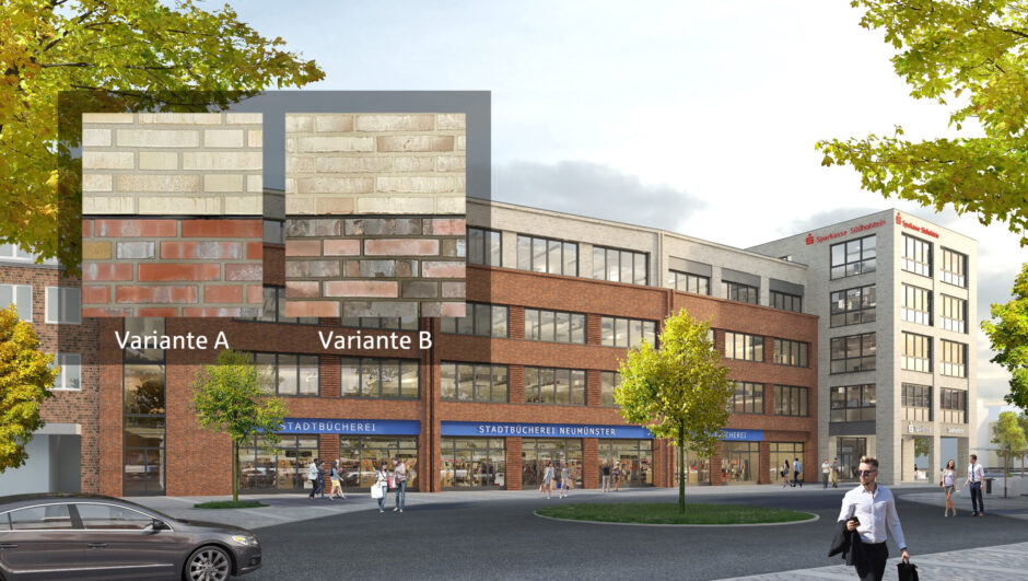 Neue Fassade am Großflecken: Welche Klinker sollen es werden? – Sparkasse lädt zur Abstimmung vom 17.-28. Oktober ein