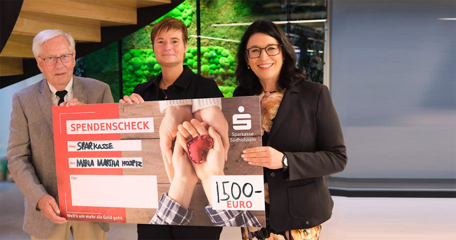 1500 Euro: Sparkasse spendet an das Maria&Martha-Hospiz